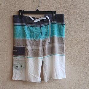 "Make Offer" Nonwe Blue and Brown Board Shorts Swimwear